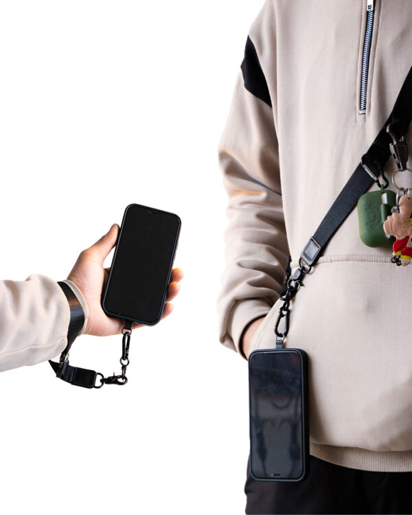 Phone lanyard and wrist lanyard.