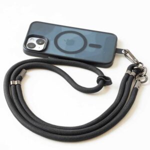 Adjustable phone lanyard black