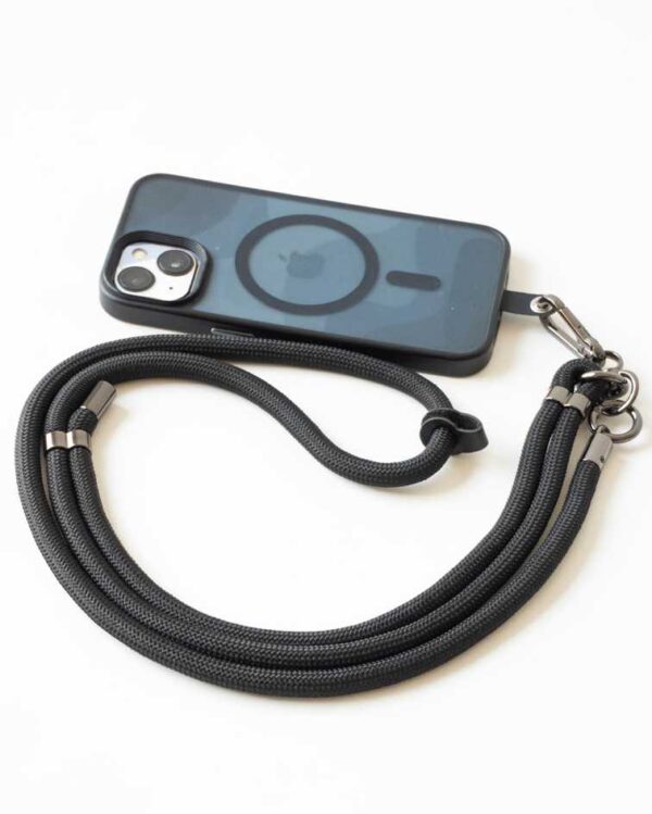 Adjustable phone lanyard black